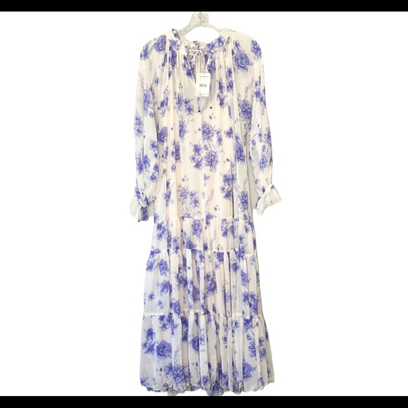 FREE PEOPLE Vintage Ivory Long Sleeve Midi Dress - Picture 7 of 8